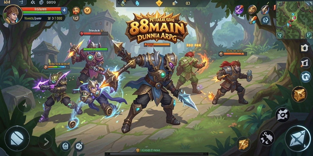 Screenshot utama 88MAIN menunjukkan aksi gameplay ARPG yang mendebarkan.