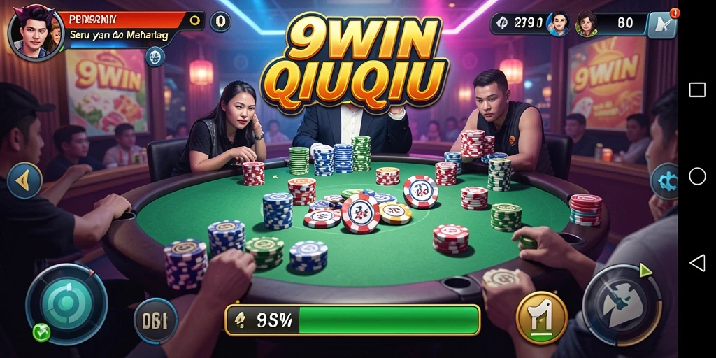 Tampilan gameplay QiuQiu yang menarik dan kompetitif di 9WIN.