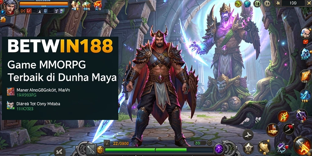 Gameplay seru di dunia fantasy BETWIN188 saat pemain bertempur.