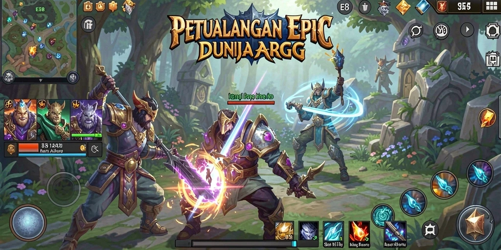 Menampilkan aksi gameplay seru dari E88 dalam pertarungan ARPG.
