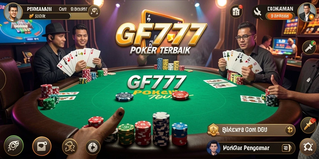 Tampilan menawan dari gameplay Poker di GF777.