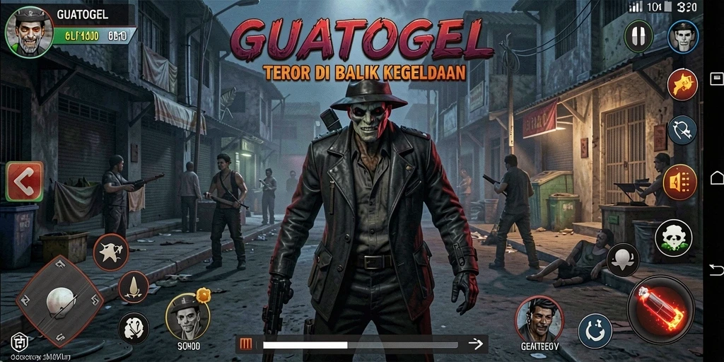 Screenshot gameplay GUATOGEL menampilkan suasana mencekam dan menakutkan.