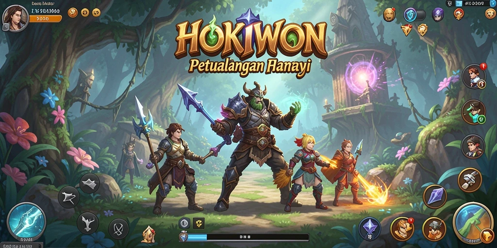Gameplay menarik dari HOKIWON dengan pemandangan fantastis dan karakter unik.