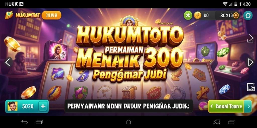 Screenshot utama HUKUMTOTO menampilkan gameplay Slot yang mendebarkan.