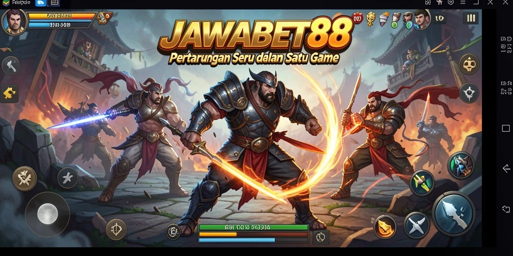 Tampilan gameplay seru JAWABET88 dengan aksi pertarungan yang menegangkan.