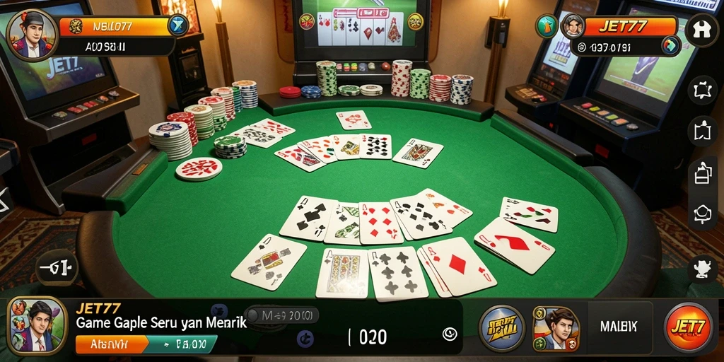Gameplay seru JET77 dalam permainan Gaple yang penuh tantangan.