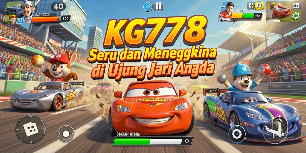 Screenshot gameplay KG778 dengan balapan menegangkan di trek yang beragam.