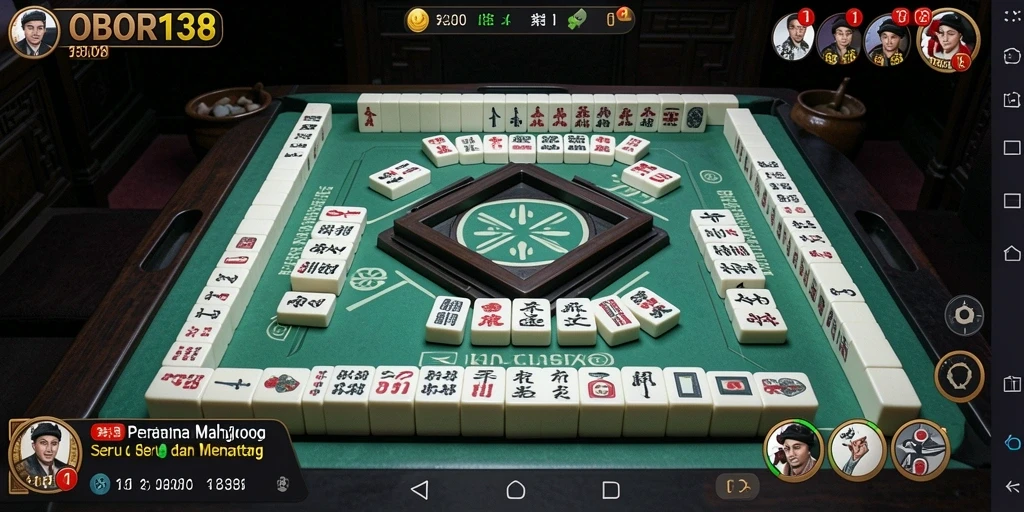 Screenshot utama OBOR138 menampilkan gameplay Mahjong yang menarik.