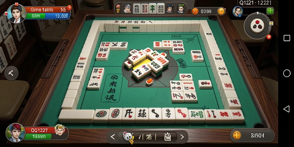 Tampilan menarik dari gameplay Mahjong QQ1221 yang mendebarkan.
