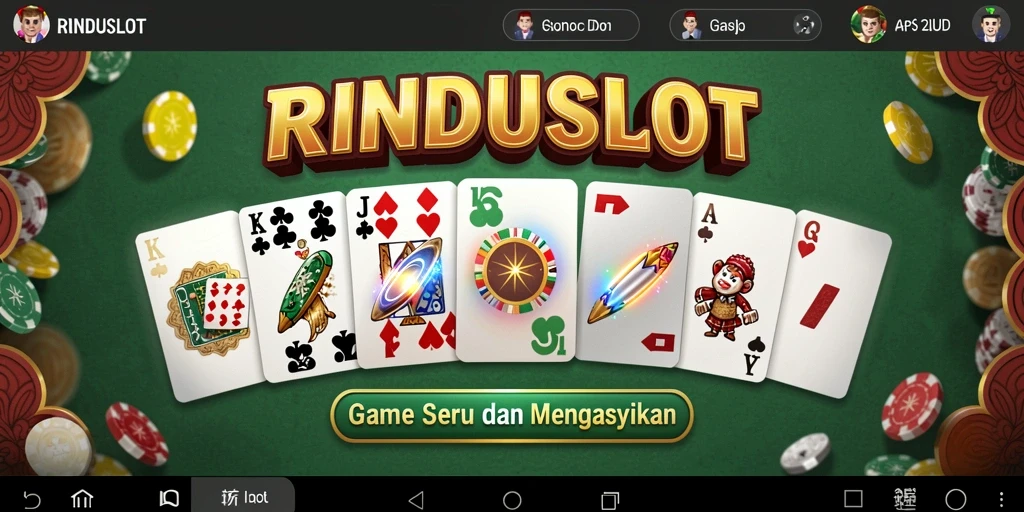 Tangkapan layar gameplay RINDUSLOT menampilkan aksi seru permainan Domino.