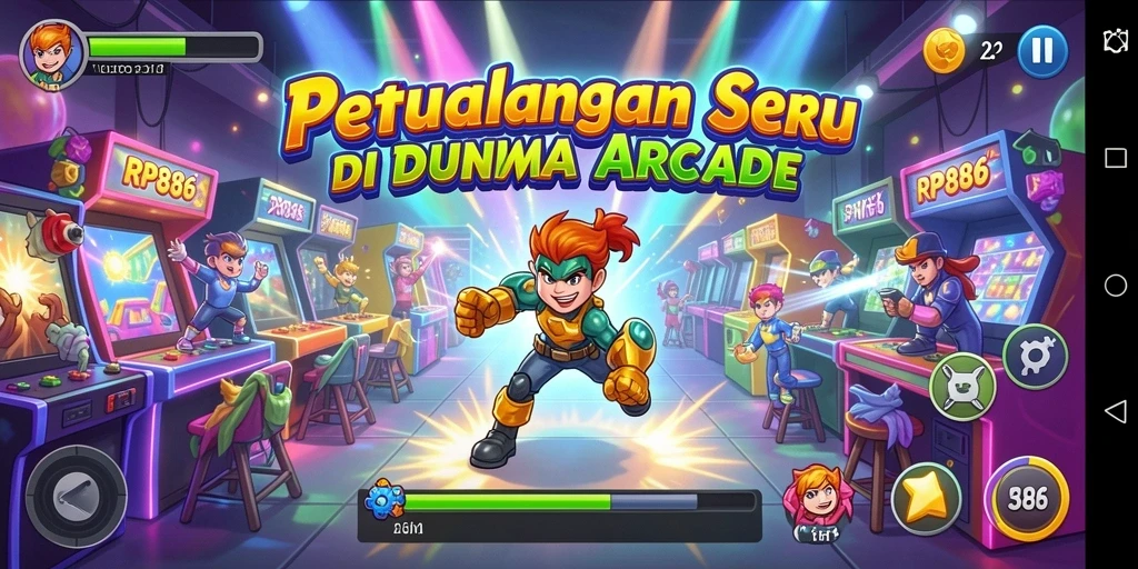 Tampilan gameplay seru RP886 dengan aksi cepat dan grafis yang menarik.