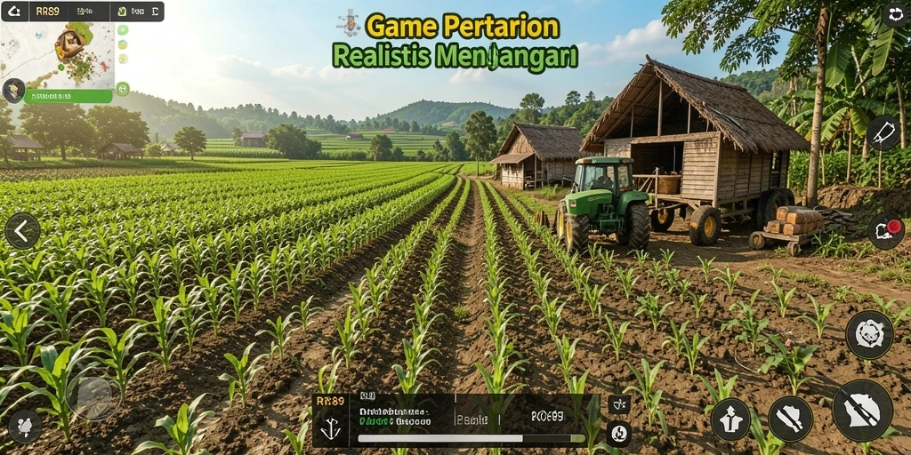 Gameplay menarik dari RR89, menunjukkan aktivitas bertani yang realistis.