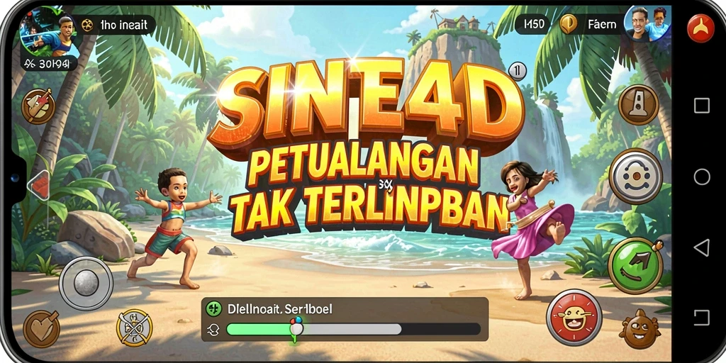 Tampilan gameplay SINTE4D yang penuh aksi dan petualangan mendebarkan.