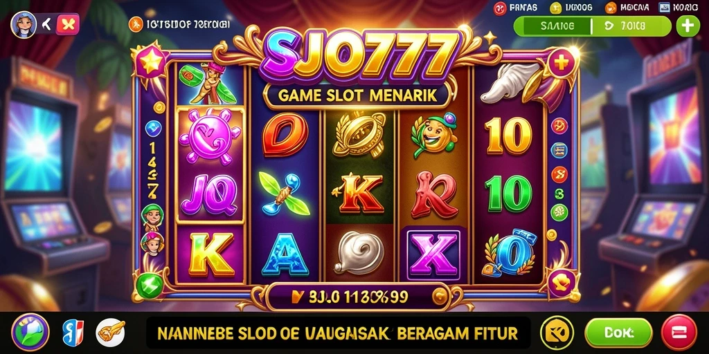 Tampilan gameplay yang memukau dalam SJO777 saat berputar.