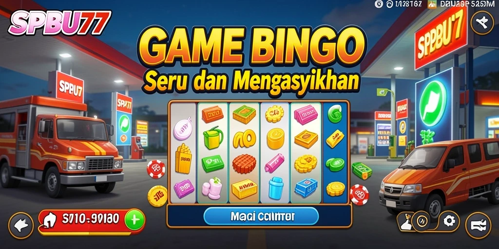 Tampilan gameplay SPBU77 yang seru dan interaktif.