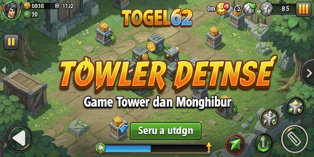 Tampilan gameplay TOGEL62 dengan strategi menara yang mendebarkan.